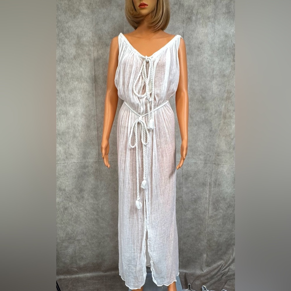 NWT - Miguelina White Maxi Dress with Flowing Silhouette